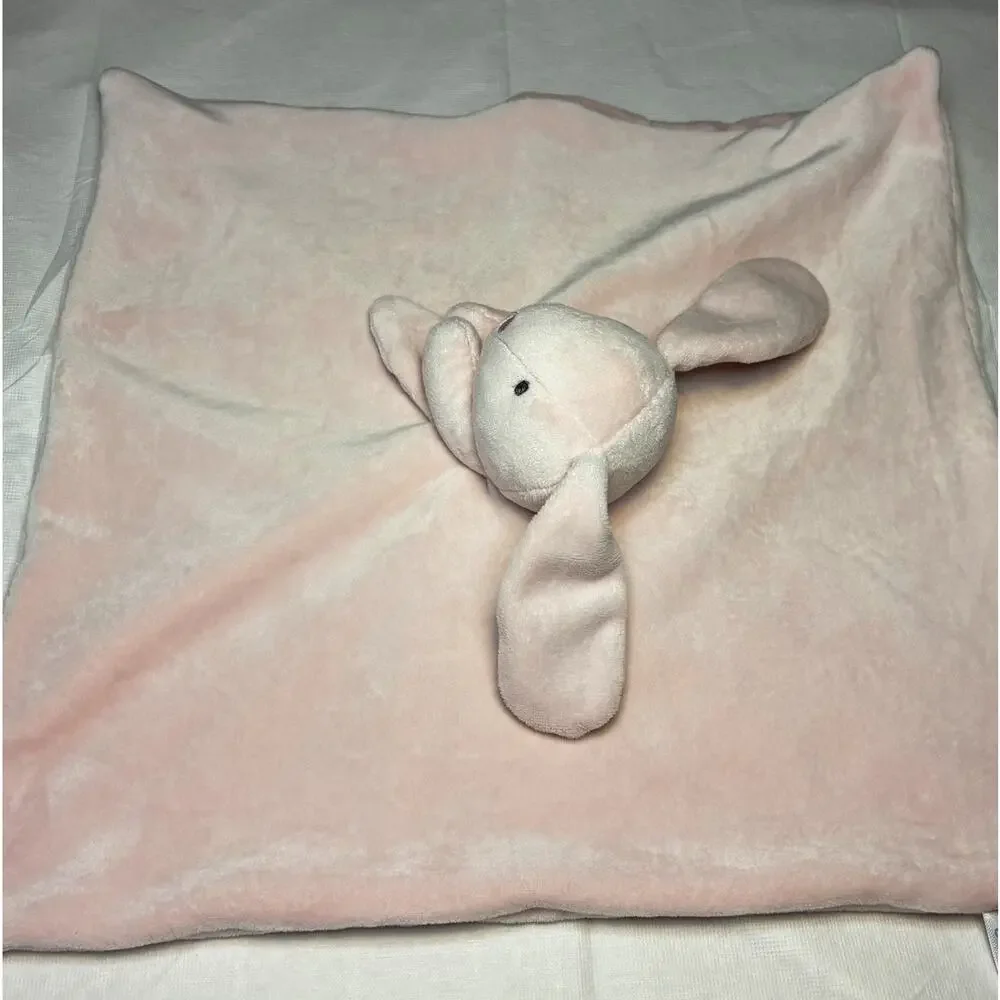 Carters Pink Bunny Lovey Baby Security Blanket Floral Ears Plush 2024